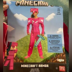 Pink Minecraft Armor Costume. 
Children’s size Small 4-6x